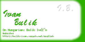 ivan bulik business card